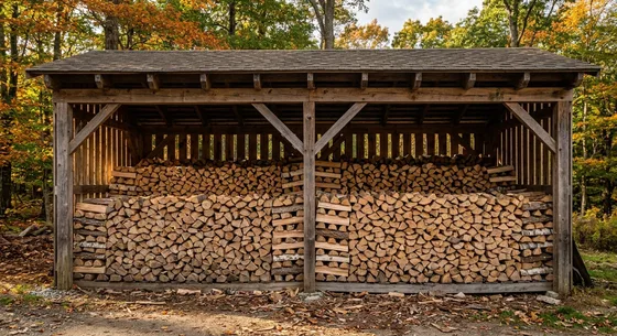 Укладка дров в Липецке, улица Сосновая, 31